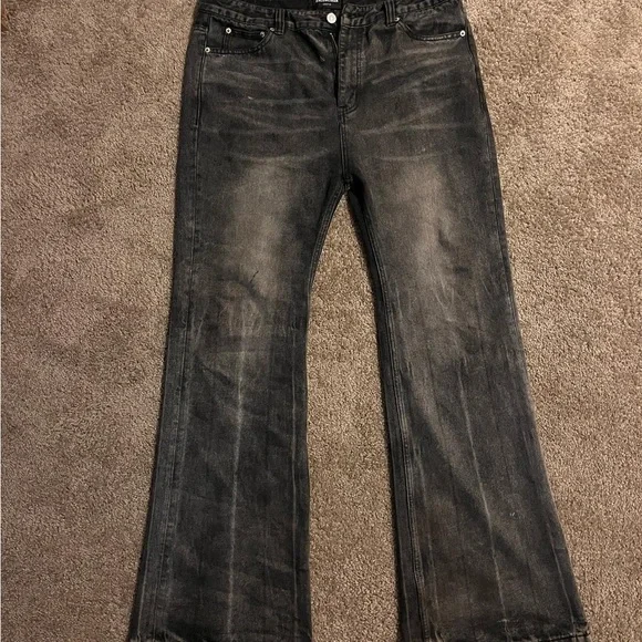 デニム・ジーパン BALENCIAGA FLARED DENIM JEANS BALENCIAGA | Flared Japanese Denim Jeans | Women | Lane Crawford